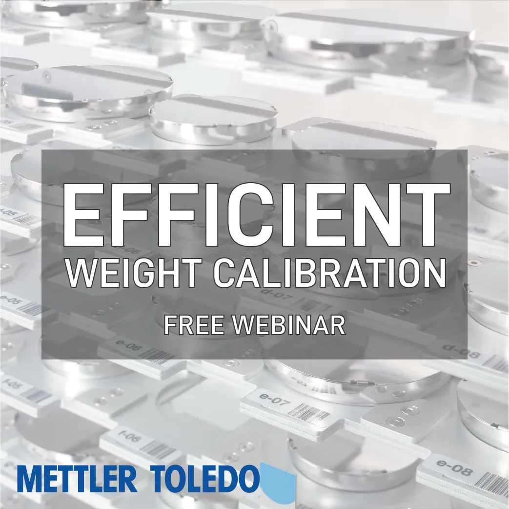 Efficient Weight Calibration webinar by METTLER TOLEDO